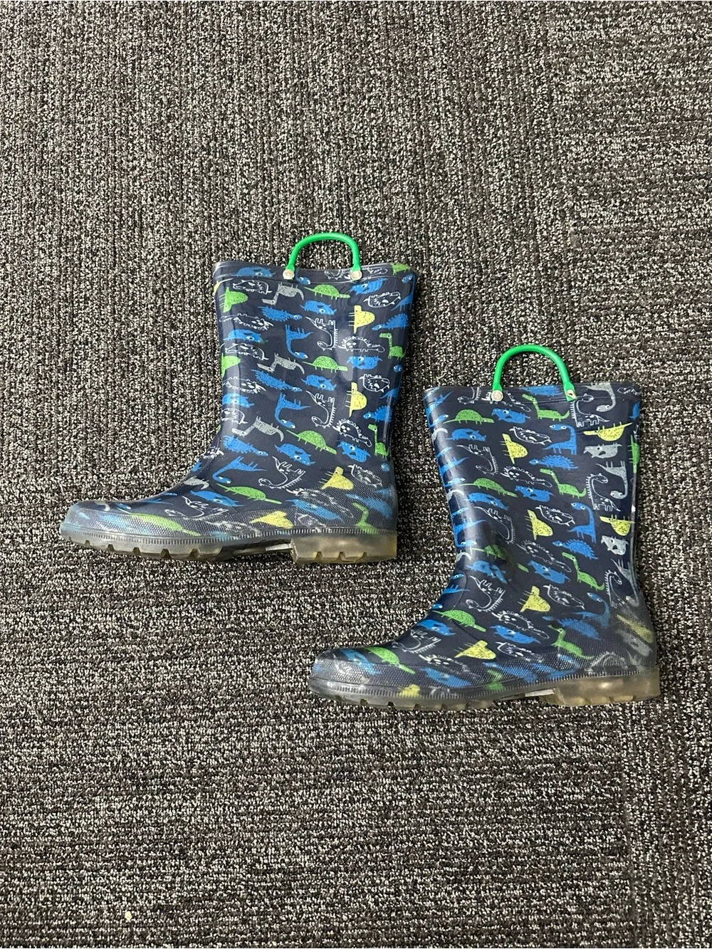 Children's Sz 6 Dinosaur Cartoon Waterproof & Slip-resistant Rain Boots